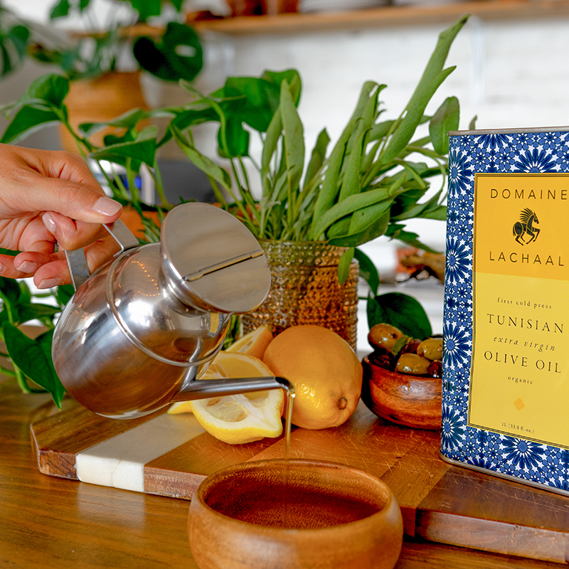 1 Liter Tin | Organic Extra Virgin Olive Oil – Domaine Lachaal